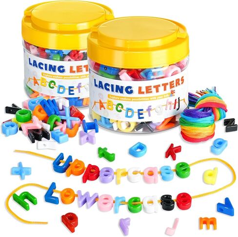 278 PCS LISK LETTERS حبات ، ألعاب التعلم الأبجدية الصغيرة ، 10 حبات ألوان قوس قزح مع 18 Lates ، لعبة ما قبل المدرسة والمنزل التعليمية للأطفال الذين تتراوح أعمارهم بين 3 سنوات ، العودة إلى اللوازم المدرسية in Kuwait