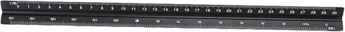 TOPINCN Engineer Scale Ruler, Aluminum Triangular Ruler for Architecture, Engineering, Triangular Engineer Scale Ruler, Architectural Scale Ruler in Kuwait