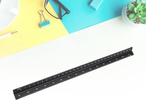 TOPINCN Engineer Scale Ruler, Aluminum Triangular Ruler for Architecture, Engineering, Triangular Engineer Scale Ruler, Architectural Scale Ruler in Kuwait