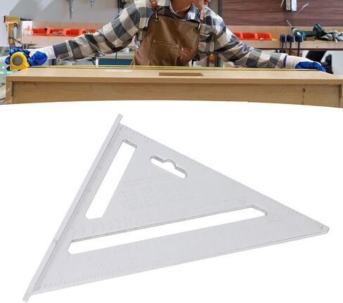 Triangle Ruler Aluminum Alloy Black Matte Finish 7 Inch Woodworking Triangle Square Angle Ruler Saw Guide Framing Square for Woodworking Projects Carpentry DIY (Metric 16CM) in Saudi Arabia