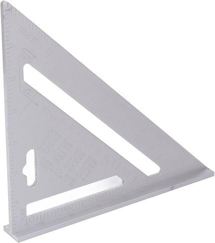 Triangle Ruler Aluminum Alloy Black Matte Finish 7 Inch Woodworking Triangle Square Angle Ruler Saw Guide Framing Square for Woodworking Projects Carpentry DIY (Metric 16CM) in Saudi Arabia