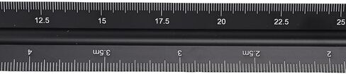 EVGATSAUTO 30cm Aluminium Engineering Scale, 1:20-1:25 Precise Architectural Scale Ruler Set for Architects, Engineers, and Students, Black in Saudi Arabia