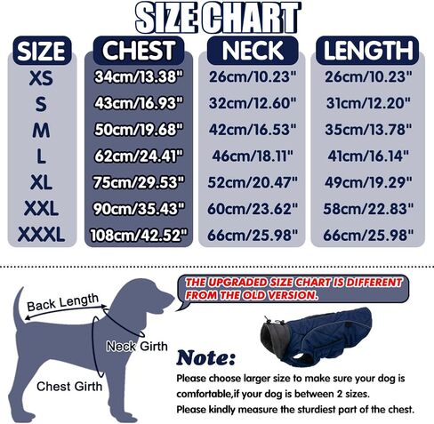 EMUST Winter Dog Coats, Fleece Dog Apparel for Cold Weather, British Style Windproof Warm Pet Jacket for for Winter, Turquoise, XS in Kuwait