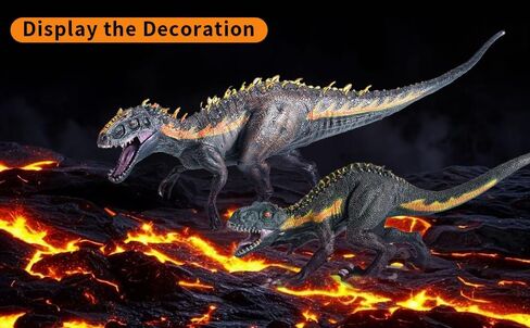 Large Realistic Tyrannosaurus Rex Toy, 15.7 inch T-REX Dinosaur Colletion, Kids' Play Dinosaur & Prehistoric Creature Figures with Moveable Jaw, Red, Ages 8+ in Kuwait