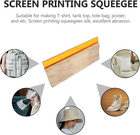 DOITOOL 1set Wooden Handle Squeegee Scraper for for Textile and Graphic Applications Energy Saving Tool for in Saudi Arabia