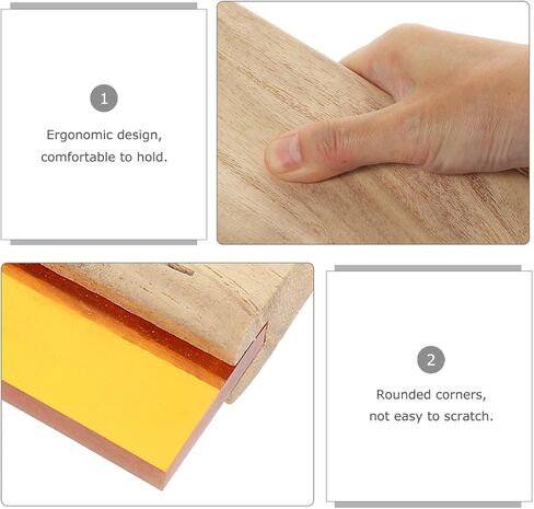 DOITOOL 1set Wooden Handle Squeegee Scraper for for Textile and Graphic Applications Energy Saving Tool for in Saudi Arabia