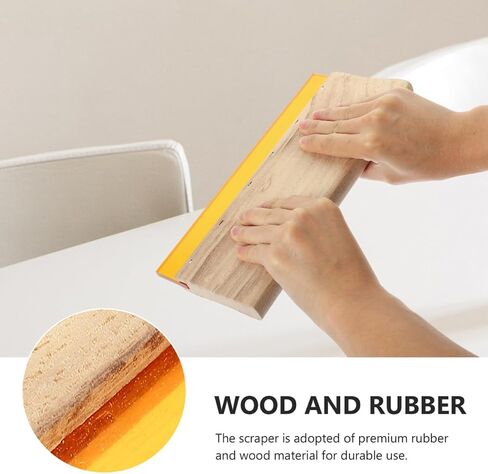 DOITOOL 1set Wooden Handle Squeegee Scraper for for Textile and Graphic Applications Energy Saving Tool for in Saudi Arabia