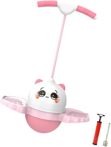 Pogo Jump Ball Jump Board High Jumping Toy Bouncing Ball for Workout Indoor Body Training Assistant Toys Playground, Pink in Saudi Arabia