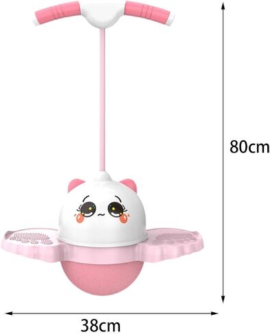 Pogo Jump Ball Jump Board High Jumping Toy Bouncing Ball for Workout Indoor Body Training Assistant Toys Playground, Pink in Saudi Arabia
