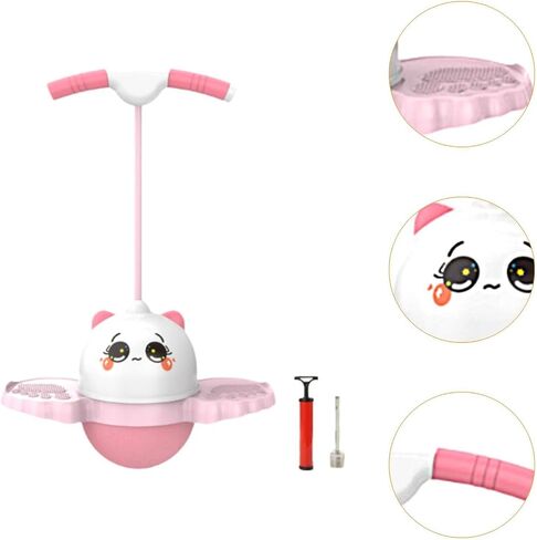 Pogo Jump Ball Jump Board High Jumping Toy Bouncing Ball for Workout Indoor Body Training Assistant Toys Playground, Pink in Saudi Arabia