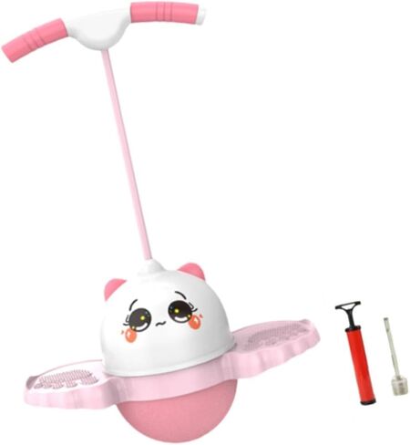 Pogo Jump Ball Jump Board High Jumping Toy Bouncing Ball for Workout Indoor Body Training Assistant Toys Playground, Pink in Saudi Arabia
