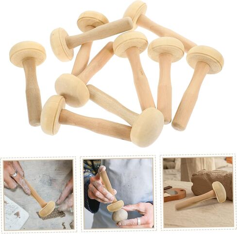 DIYEAH 10pcs Pottery Printmaking Tool Mushroom Roller Drawing Rubbing Roller Painting Supplies in Saudi Arabia