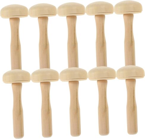 Angoily 10pcs Wooden Ink Roller Art for Printmaking Printing Roller Tool Pottery Ink in Saudi Arabia