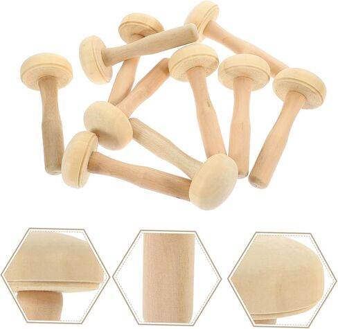 Angoily 10pcs Wooden Ink Roller Art for Printmaking Printing Roller Tool Pottery Ink in Saudi Arabia