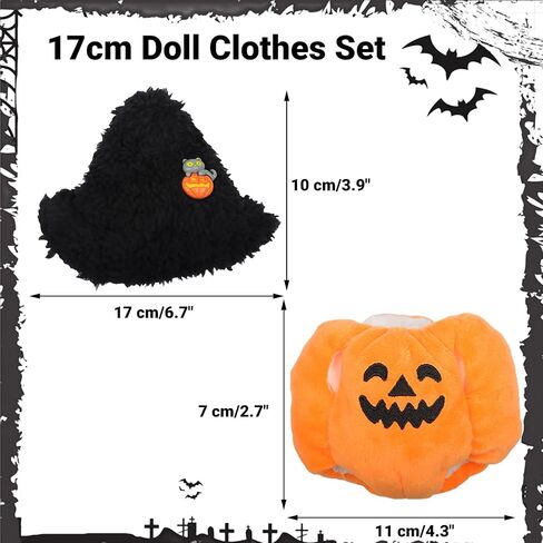 Handcrafted 4 Piece Doll Clothes Set for 17cm/15cm Labubu Dolls (No Doll) Cute Pink Outfits with Accessories Top Overalls Hat and Handbag for Girls Boys (No Shoes) AK060PK in Saudi Arabia