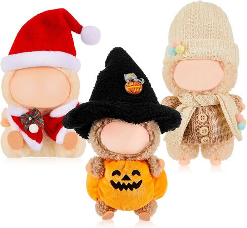 3 Sets 17cm Doll Clothes Outfits Dolls Costume Accessories for Halloween Christmas Winter Holiday Party Favors Decoration Gifts in Saudi Arabia