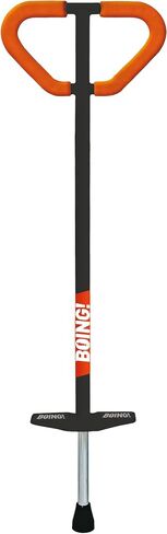 Geospace Jumparoo Boing! "Pro" Medium Pogo Stick for Kids-تدعم لعبة من 60 إلى 100 رطل-Outdoor للبنين والبنات-اللعب النشط لتحقيق التوازن والتنسيق والتمرين واللياقة البدنية وآمنة (أبيض أو أسود) in Kuwait