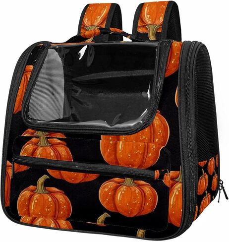 Helloween Pumkins 2_115 Transparent Pet Carrier for Travel Hiking for Kitty Small Dog in Saudi Arabia