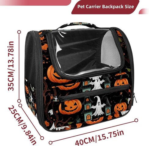مجموعة متجه لطيف مع الرسوم التوضيحية هالوين 2_176 PET Travel Carrier | تصميم مريح تهوية مع ميزات السلامة | مثالي للقطط الحيوانات الأليفة الصغيرة إلى المتوسطة الحجم والكلاب وما إلى ذلك in Saudi Arabia