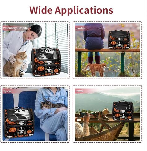 مجموعة متجه لطيف مع الرسوم التوضيحية هالوين 2_176 PET Travel Carrier | تصميم مريح تهوية مع ميزات السلامة | مثالي للقطط الحيوانات الأليفة الصغيرة إلى المتوسطة الحجم والكلاب وما إلى ذلك in Saudi Arabia