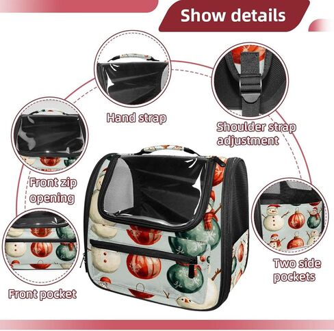 Merry Christmas Snowman Cat Backpack Carrier, Large Pet Backpack for Medium Small Dog Cat Puppy Kitty Bunny in Saudi Arabia