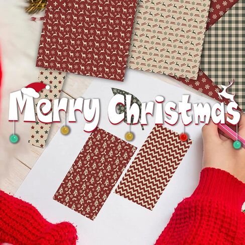 Scrapbook Paper Winter Patterned Paper for Scrapbooking, 24 Sheets Double Sided Colorful Holiday Decorative Craft Papers for Junk Journals Greeting Cards Decoration (A, 12x12 IN) in Saudi Arabia