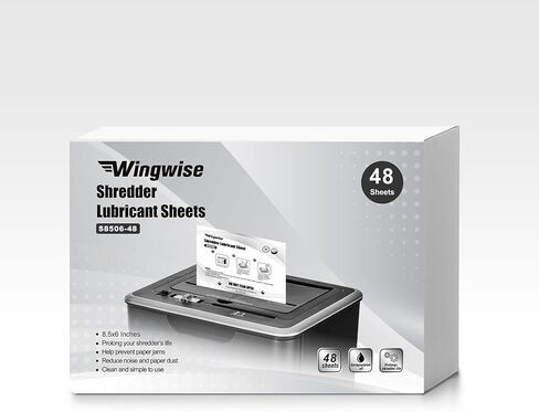 24-Pack Shredder Lubricant Sheets, 8.5 x 6 Inches, Sharpens Blades & Prevents Jams, Mess-Free Maintenance for Home and Office Use in Kuwait
