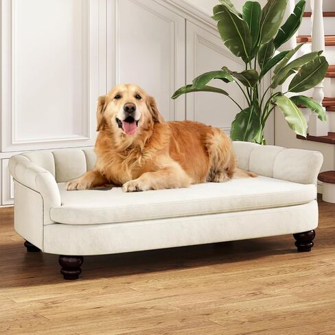 Dog Couch Sofa Bed, Comfortable Pet Sofa for Large and Medium Dogs, Soft Velvet Cushion, Durable Pet Furniture for Living Room, Washable Dog Bed for Couch 40.16‘’ (Gray) in Saudi Arabia