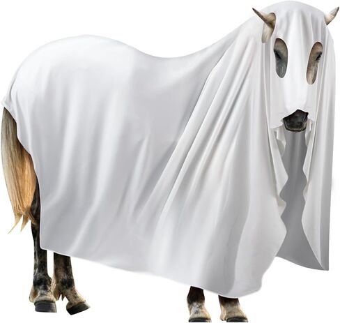 Maiteenly Halloween Horse Costume Ghost Gown Full Body Outfit,Ghost in Saudi Arabia