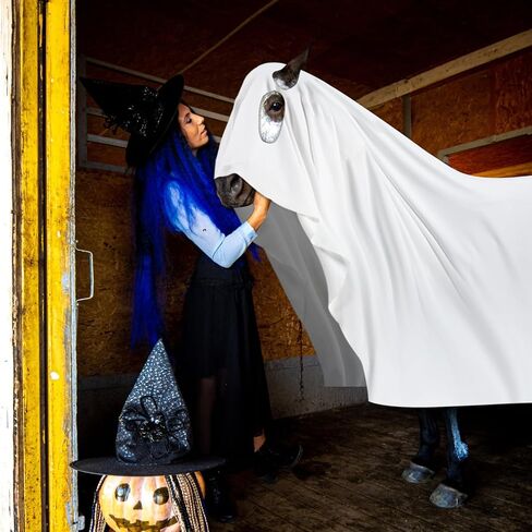 Maiteenly Halloween Horse Costume Ghost Gown Full Body Outfit,Ghost in Saudi Arabia
