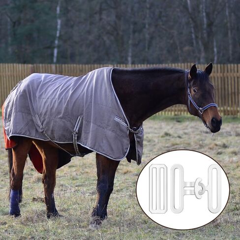 6 Pcs Horse Blanket Surcingle Buckle Replacement Kits, 2" Universal Surcingle Replacement Set Heavy Duty Hardware for Repair and Restore Any Horse Blanket Sheets Attachment, 2 Sets in Saudi Arabia