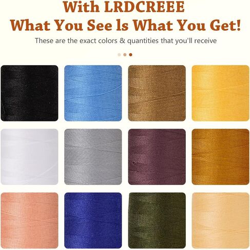 12PCS Sewing Thread Kit 30wt Spools,12 Colors,Assorted Colors Each 800 Yards of Polyester Threads for Sewing Hand and Machine,Stitching, Quilting, Serger (ZH-12PCSYMXBZ) in Kuwait