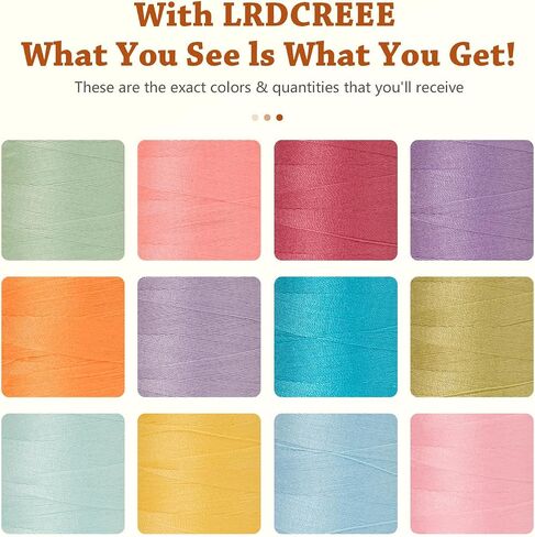 12PCS Sewing Thread Kit 30wt Spools,12 Colors,Assorted Colors Each 800 Yards of Polyester Threads for Sewing Hand and Machine,Stitching, Quilting, Serger (ZH-12PCSYMXBZ) in Kuwait