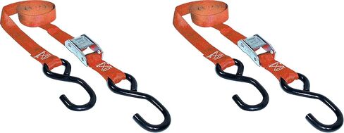 Keeper – 1" x 10’ Heavy Duty Cam Buckle Tie-Down with S Hooks - 400 lbs. Working Load Limit and 1,200 lbs Break Strength in Kuwait