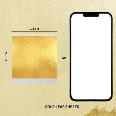 Gold Leaf Sheets, 100 Pieces Gold Foil Sheets, Imitation Gold Leaf Gold Foil, Gold Leaf Sheets for Art, Crafts, Furniture, Nails, Paintings 3.15 by 3.35 Inches(Pink) in Saudi Arabia
