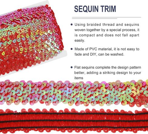 Meccanixity 11 ياردة 1.2 بوصة الترتر المرن تقليم 3 صف مسطح بايليت الترتر الشريط النسيج للحرف اليدوية in Kuwait