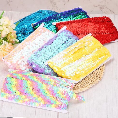 Meccanixity 11 ياردة 1.2 بوصة الترتر المرن تقليم 3 صف مسطح بايليت الترتر الشريط النسيج للحرف اليدوية in Kuwait