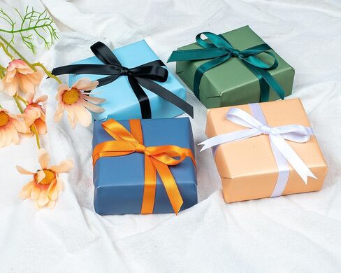 Double Faced Orange Torrid Satin Ribbon,1" x Continuous 100 Yards,Fabric Ribbon Use for Bows Bouquet,Christmas Gift Wrapping,Floral Arrangement (Orange Torrid, 1 inch) in Kuwait