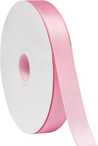 Double Faced Orange Torrid Satin Ribbon,1" x Continuous 100 Yards,Fabric Ribbon Use for Bows Bouquet,Christmas Gift Wrapping,Floral Arrangement (Orange Torrid, 1 inch) in Kuwait