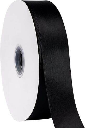 Double Faced Orange Torrid Satin Ribbon,1" x Continuous 100 Yards,Fabric Ribbon Use for Bows Bouquet,Christmas Gift Wrapping,Floral Arrangement (Orange Torrid, 1 inch) in Kuwait