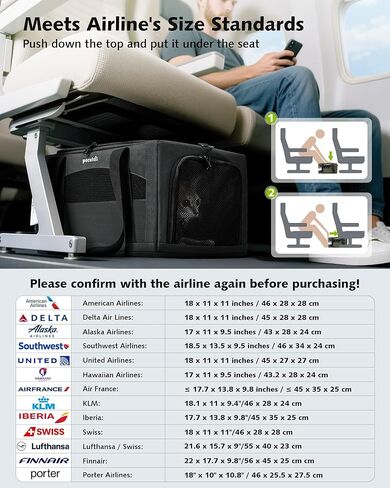 Pecute Top Side Expandable Pet Carrier Airline Approved Dog Cat Carrier, Breathable Soft-Sided with Locking Zippers, Pet Travel Bag for Small Dog Cat Leakproof Pee Pad (Olive Green) in Kuwait