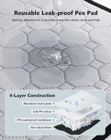 Pecute Top Side Expandable Pet Carrier Airline Approved Dog Cat Carrier, Breathable Soft-Sided with Locking Zippers, Pet Travel Bag for Small Dog Cat Leakproof Pee Pad (Olive Green) in Kuwait