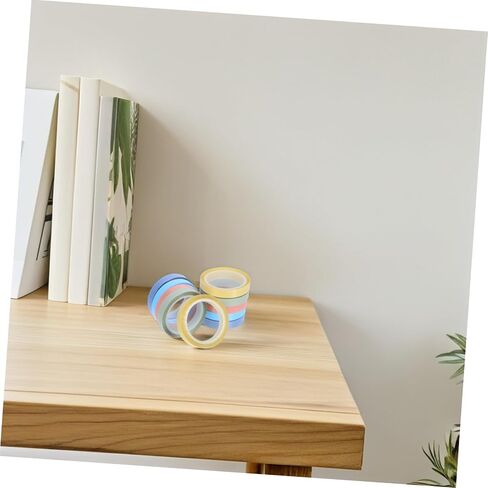 Uonlytech 10 Rolls Tape School Securds College Latcy Tape Highlighter Tabs صفحة علامات تبويب لزجة للاصطدام للكتب ملاحظة الإزالة الشفافة لزجة لزجة لطيفة اللوازم المكتبية Bopp in Kuwait