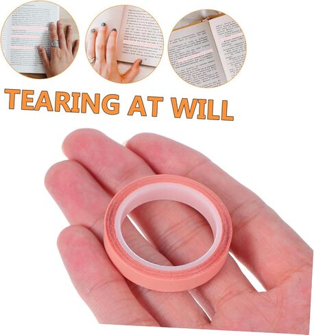 Uonlytech 10 Rolls Tape School Securds College Latcy Tape Highlighter Tabs صفحة علامات تبويب لزجة للاصطدام للكتب ملاحظة الإزالة الشفافة لزجة لزجة لطيفة اللوازم المكتبية Bopp in Kuwait