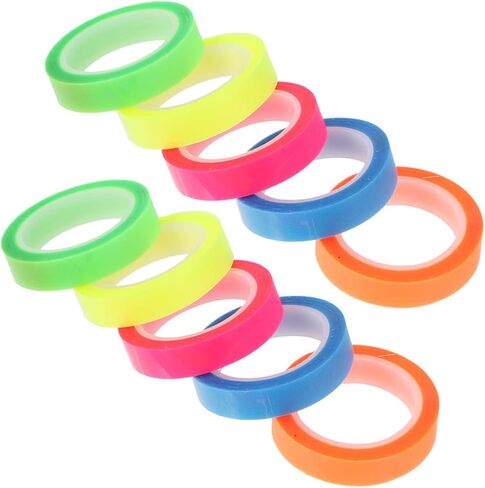 20 Rolls of Highlighter Tape Waterproof Page Markers for Notebooks Multi-Function Sticky Flags for Students and Office Use in Saudi Arabia
