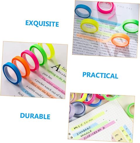 20 Rolls of Highlighter Tape Waterproof Page Markers for Notebooks Multi-Function Sticky Flags for Students and Office Use in Saudi Arabia