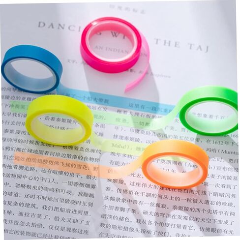 20 Rolls of Highlighter Tape Waterproof Page Markers for Notebooks Multi-Function Sticky Flags for Students and Office Use in Saudi Arabia