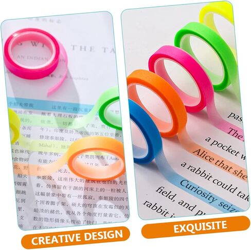 20 Rolls of Highlighter Tape Waterproof Page Markers for Notebooks Multi-Function Sticky Flags for Students and Office Use in Saudi Arabia