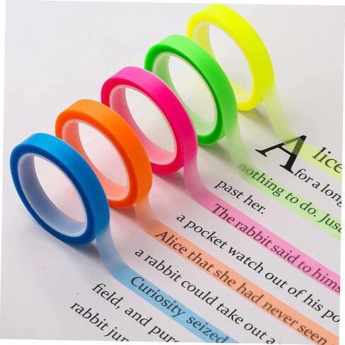 20 Rolls of Highlighter Tape Waterproof Page Markers for Notebooks Multi-Function Sticky Flags for Students and Office Use in Saudi Arabia