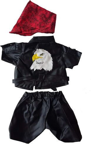 Easy Rider Biker Outfit Teddy Bear Clothes Fits Most 14" - 18" Build-a-bear and Make Your Own Stuffed Animals in Saudi Arabia